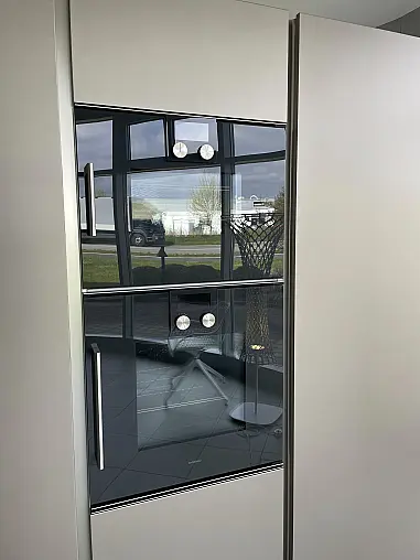 Dampfgarofen Serie 200, Vollglastür in Gaggenau Anthrazit, mit Griff, Türanschlag Rechts,