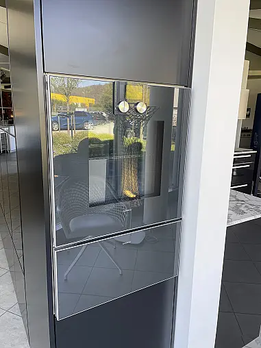 Backofen Serie 400 Vollglastür in Anthrazit, Türanschlag links, Grifflos,