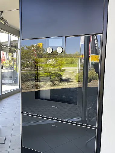 Backofen Serie 400 Vollglastür in Anthrazit, Türanschlag links, Grifflos,