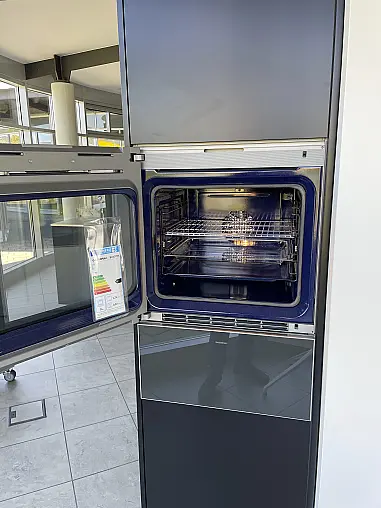Backofen Serie 400 Vollglastür in Anthrazit, Türanschlag links, Grifflos,