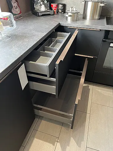 Hochwertige Nobilia Küche Model Senso Schwarz Anti Finger Print