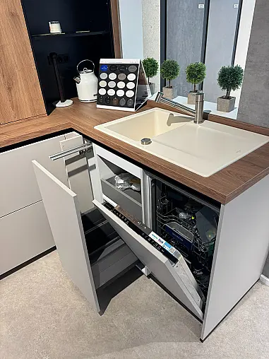 Abverkaufsküche Schüller Smartglass Matt in Kristallgrau