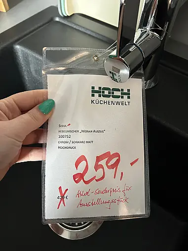 Hebelmischer Hochdruck chrom/schwarz matt