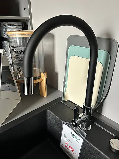 Hebelmischer Hochdruck chrom/schwarz matt