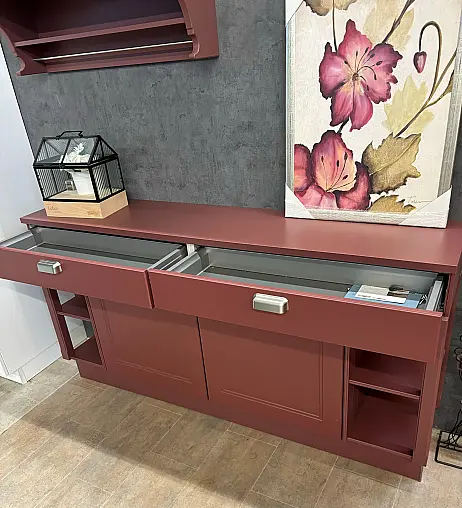 Nolte Landhaus Sideboard WINDSOR Hennarot 180 cm | Musterverkauf