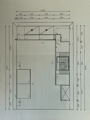 kompakte Ausstellungsküche L-Form zzgl. Hochschrankblock inkl. E-Geräte mit viel Stauraum und Extras