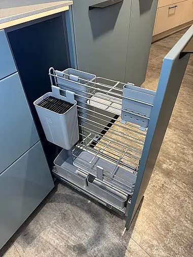 Moderne Designküche in Aqua &amp; Eiche zum Sonderpreis!