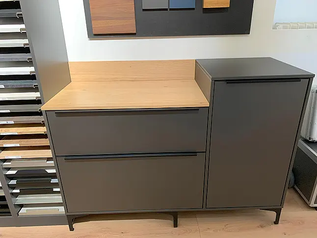 Stilvolles Schüller Sideboard (SmartGlas Lavaschwarz)