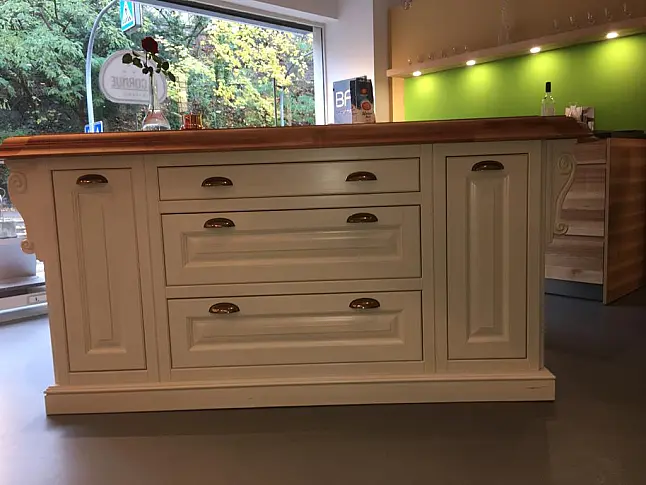 Insel mit Arbeitsplatte Kirschholzplatte massiv