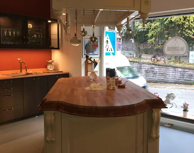 Insel mit Arbeitsplatte Kirschholzplatte massiv
