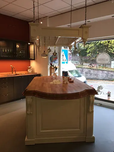 Insel mit Arbeitsplatte Kirschholzplatte massiv