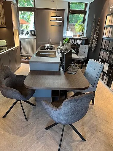 Landhausküche Schiefergrau Lack matt