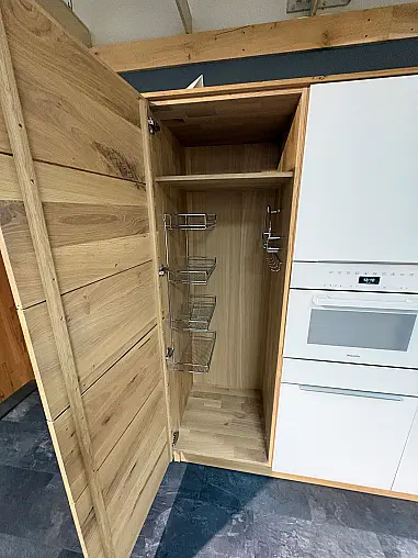 Massive Echtholzküche gemütlich Modern 2 Zeilen mit großer Insel