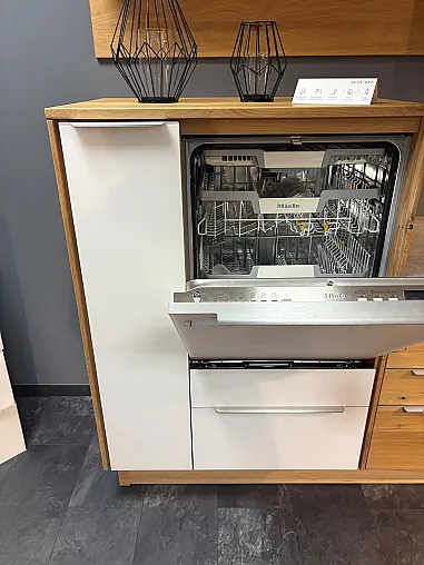 Massive Echtholzküche gemütlich Modern 2 Zeilen mit großer Insel