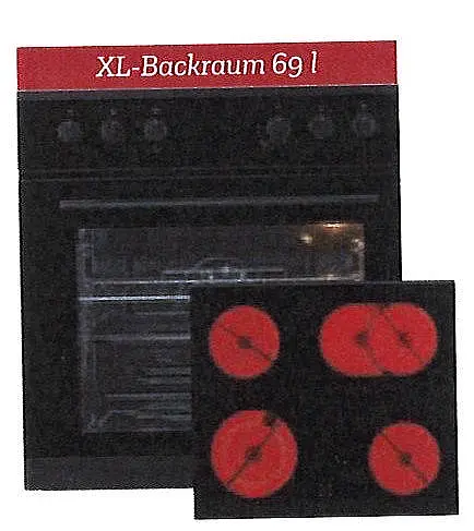 Herd mit SL-Backraum und Kochfeld mit Bräterzone