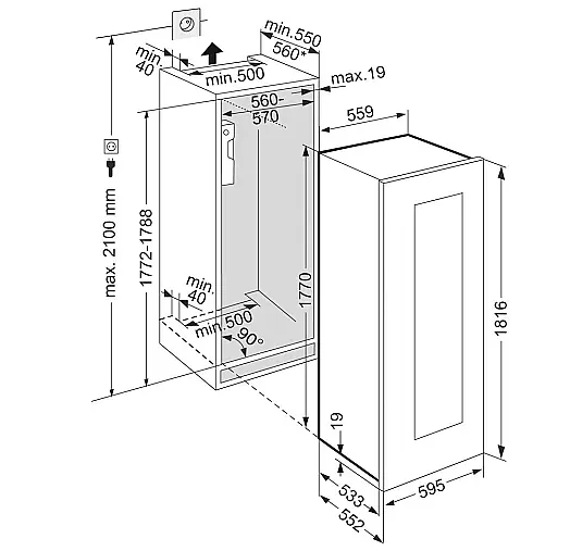 Liebherr Einbau-Weintemperierschrank