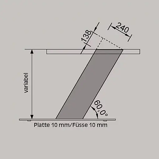 Massivholztisch Mono in keilgezinkter Ast-Eiche