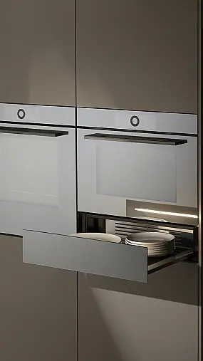 Wärmeschublade V4000 Spiegelglas Schwarz
