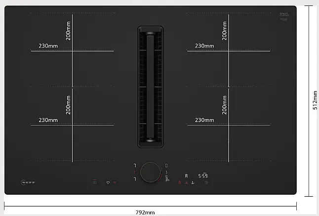 Elegantes Induktionskochfeld für maximale Flexibilität &amp; Komfort