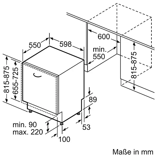 iQ100 Vollintegrierter Geschirrspüler 60 cm