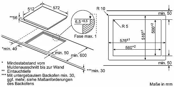 Serie 8, Induktionskochfeld, 60 cm, Schwarz, flächenbündig (integriert)