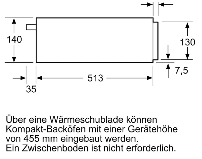 iQ700, Wärmeschublade, 60 x 14 cm, Schwarz, Edelstahl