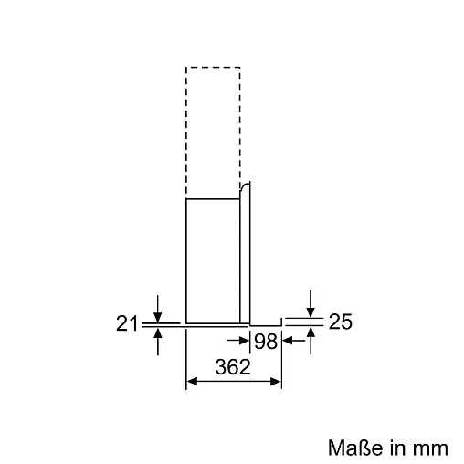 N 90, Wandesse, 90 cm, Klarglas schwarz bedruckt