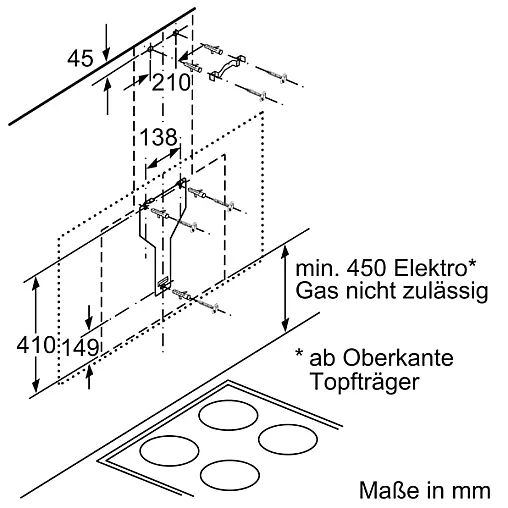 N 90, Wandesse, 90 cm, Klarglas schwarz bedruckt