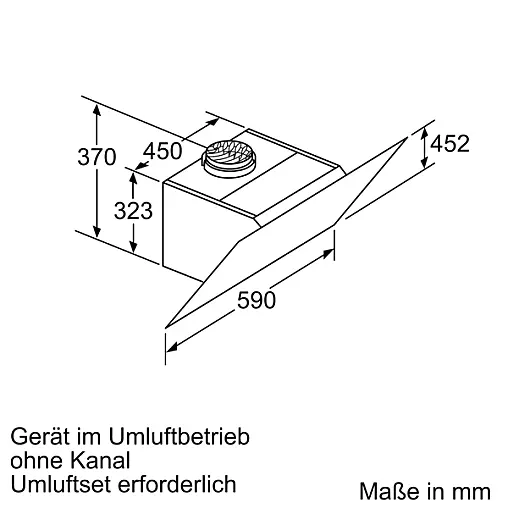 Serie 4, Wandesse, 60 cm, Klarglas schwarz bedruckt