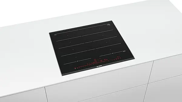 Serie 8, Flex Induktionskochfeld, 60 cm, Schwarz, Aufputz mit Rahmen