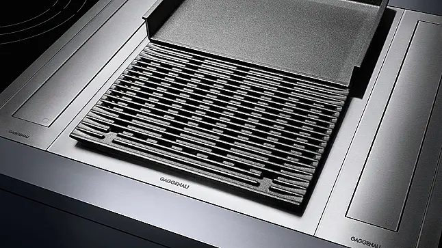 Gaggenau Elektrogrill inkl. Plancha und Knebel in Edelstahl