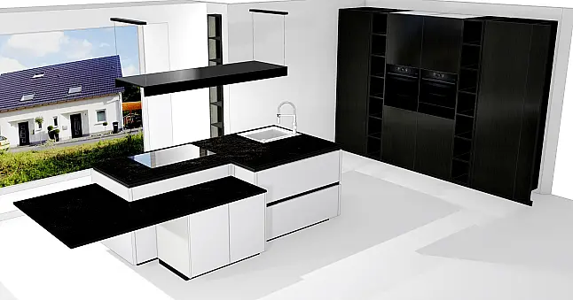 Moderne Musterküche mit Granit  Nochmals im Preis gesenkt von 23,350,00 auf 17.325,00