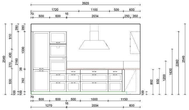 Große Nobilia Landhausküche mit Bosch-Geräten