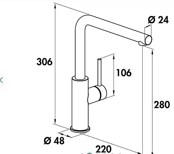 Naber Edelstahl - Armatur Namor 3  NEU und OVP!
