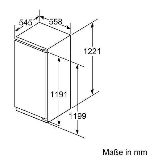 Einbaukühlschrank - Nisch 122,5 - Serie  N70