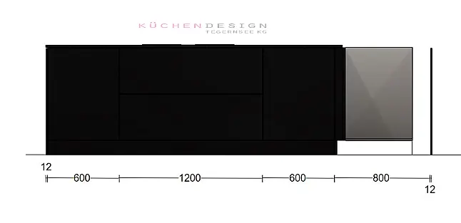 Poggenpohl Premium Designküche | Schwarz Samtmatt |