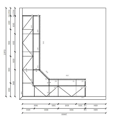 L-Küche in modernem Design