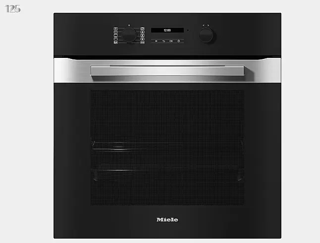 Einbau-Backofen schwarz mit Edelstahl