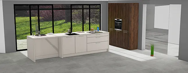 Küchenzeile mit Insel Top Soft Kaschmir HK1271