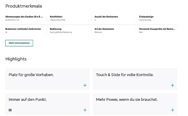 original verpacktes flächenbündiges Induktionskochfeld