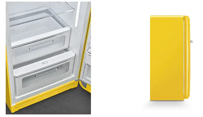 SMEG Standkühlschrank in 50´s Retro Style Design in Gelb