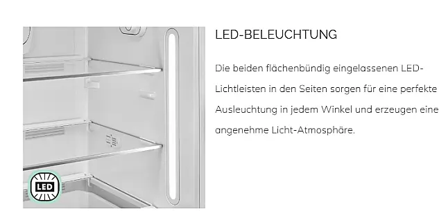 SMEG Standkühlschrank in 50´s Retro Style Design in Gelb