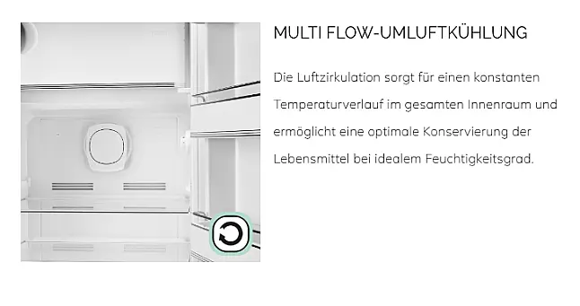 SMEG Standkühlschrank in 50´s Retro Style Design in Gelb