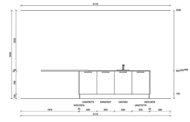 Musterküche Systemat Feineiche Natur / Schichtstoff Sandgrau