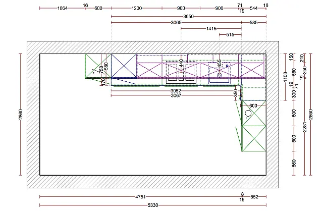 hochwertig ausgestattete L-Küche in zeitlosem Design