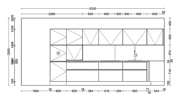 hochwertig ausgestattete L-Küche in zeitlosem Design