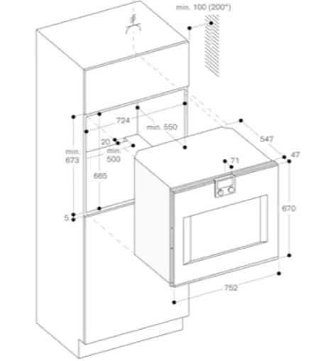 Backofen Serie 400 – 76 cm | Ausstellungsgerät | Edelstahl | Linksanschlag | Pyrolyse