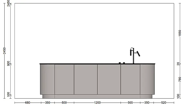 Neue Designer-Luxusküche mit Premium-Ausstattung &amp; Bosch Einbaugeräten