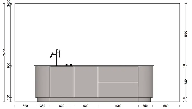 Neue Designer-Luxusküche mit Premium-Ausstattung &amp; Bosch Einbaugeräten