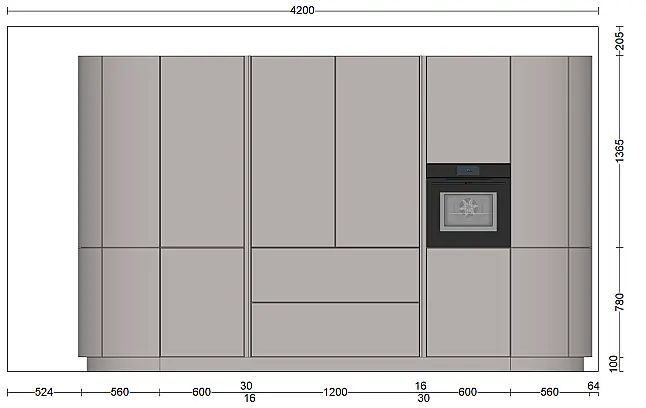 Neue Designer-Luxusküche mit Premium-Ausstattung &amp; Bosch Einbaugeräten